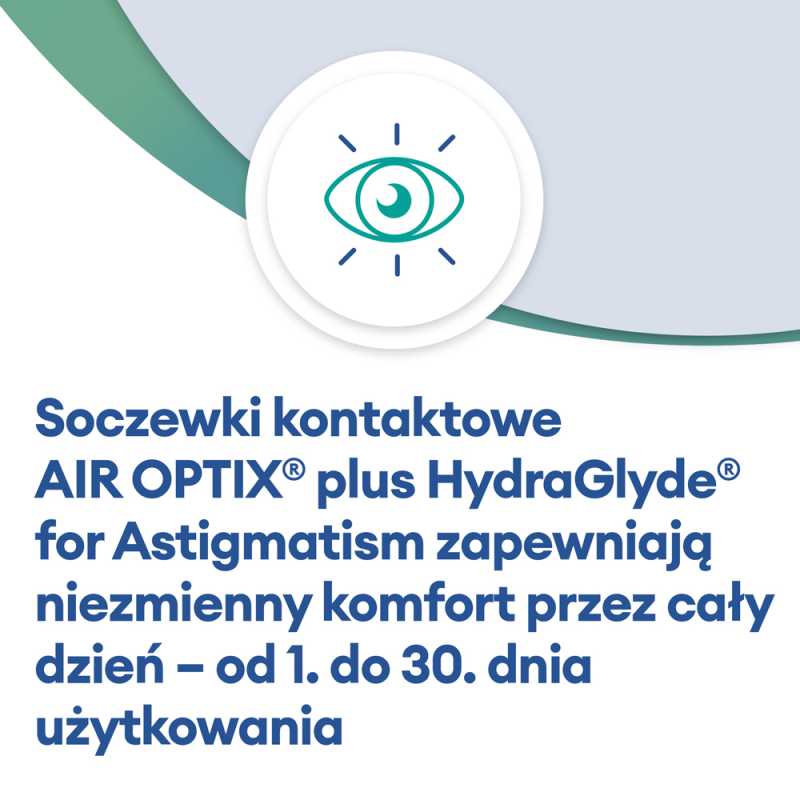 AIR OPTIX plus HydraGlyde for ASTIGMATISM 6szt
