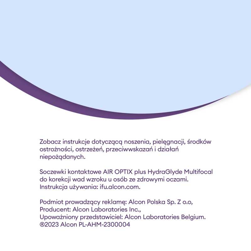 AIR OPTIX plus HydraGlyde MULTIFOCAL 6 szt