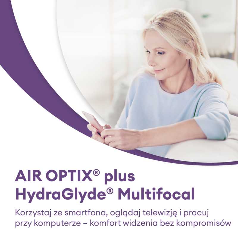 AIR OPTIX plus HydraGlyde MULTIFOCAL 6 szt