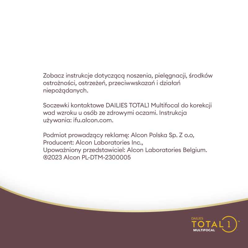 DAILIES TOTAL 1 MULTIFOCAL 30 szt